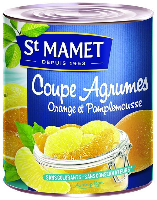 Agrumes au sirop très léger et jus - ST MAMET - Boite 3/1