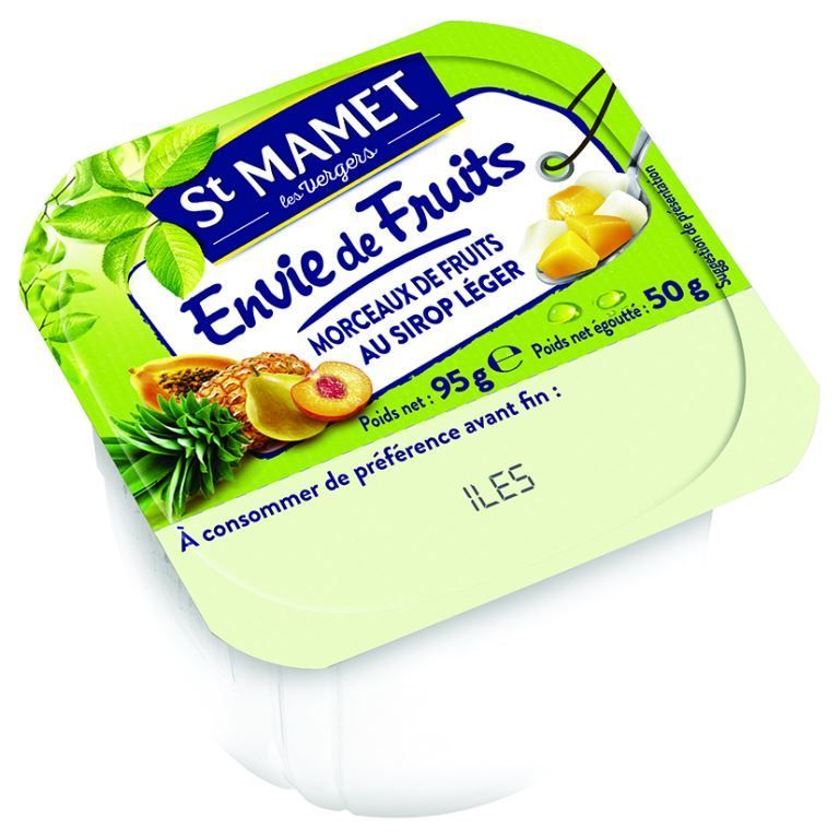 Salade de fruits des îles au sirop léger - ST MAMET - Carton de 120 coupelles