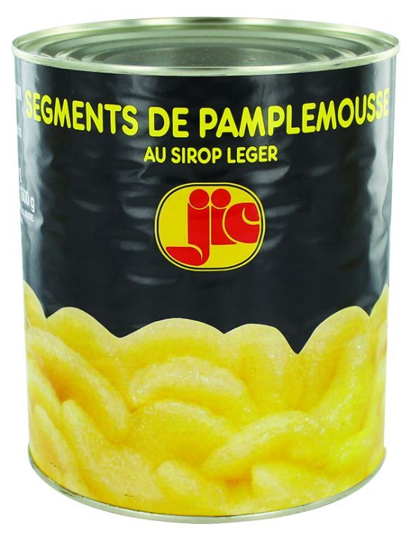 Pamplemousse en segments au sirop léger - JIC  LA PULPE - Boite 3/1