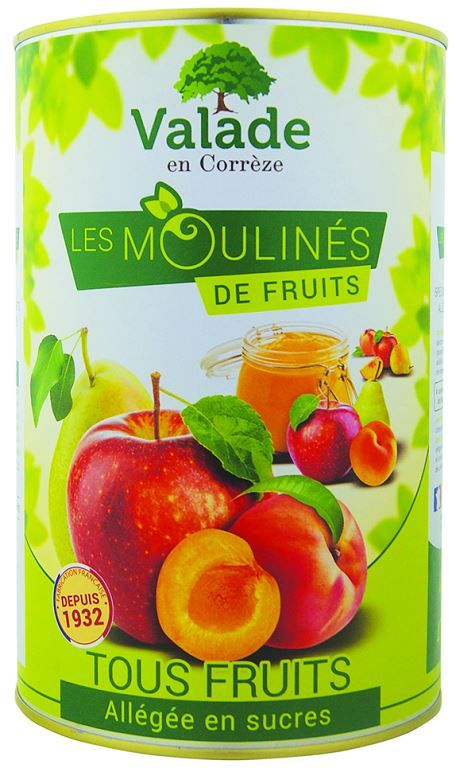 Compote tous fruits allégé en sucres - VALADE - Boite 5/1