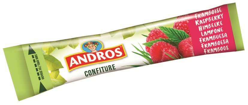 Confiture de framboises - ANDROS - Carton de 100 sticks