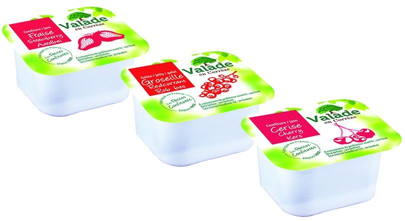 Confiture assortiment de fruits rouges - VALADE - Carton de 120 barquettes