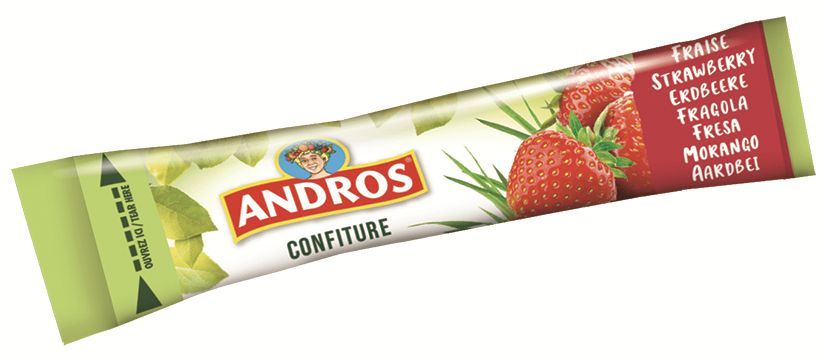 Confiture de fraises - ANDROS - Carton de 100 sticks