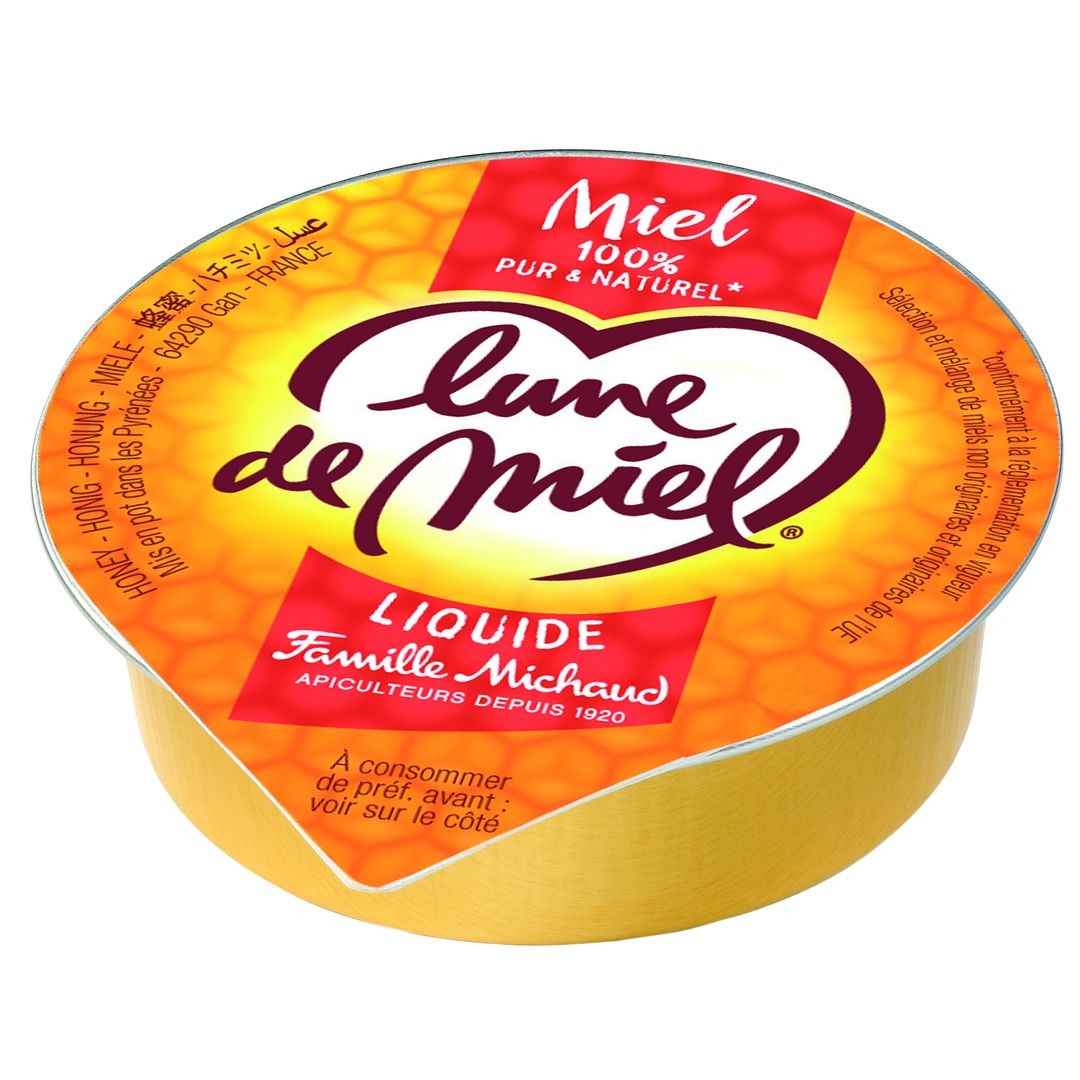 Miel de fleurs liquide - LUNE DE MIEL - Carton de 120 barquettes