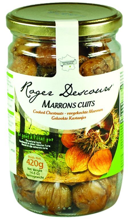 Marrons entiers au naturel - ROGER DESCOURS - Bocal verre de 720 ml