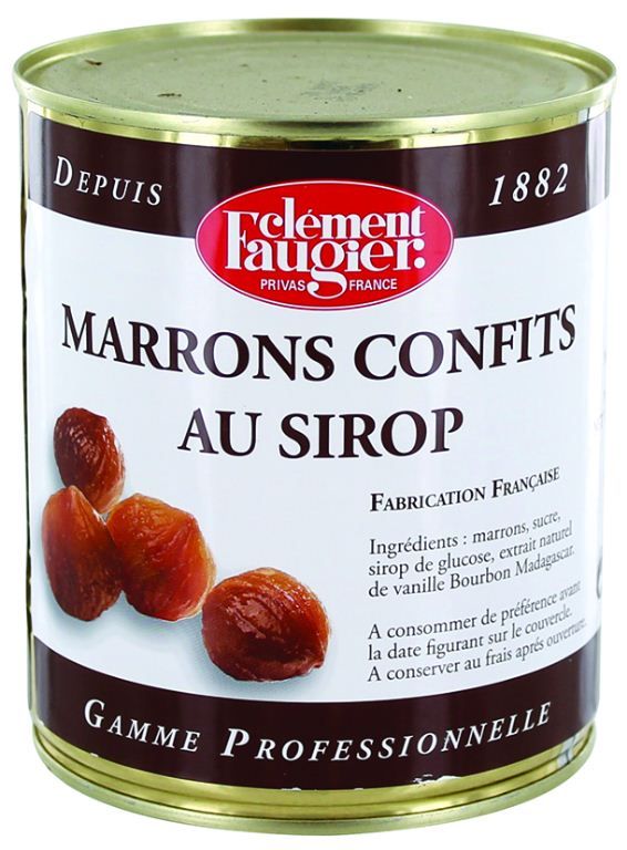 Marrons entiers confits au sirop - CLEMENT FAUGIER - Boite 4/4