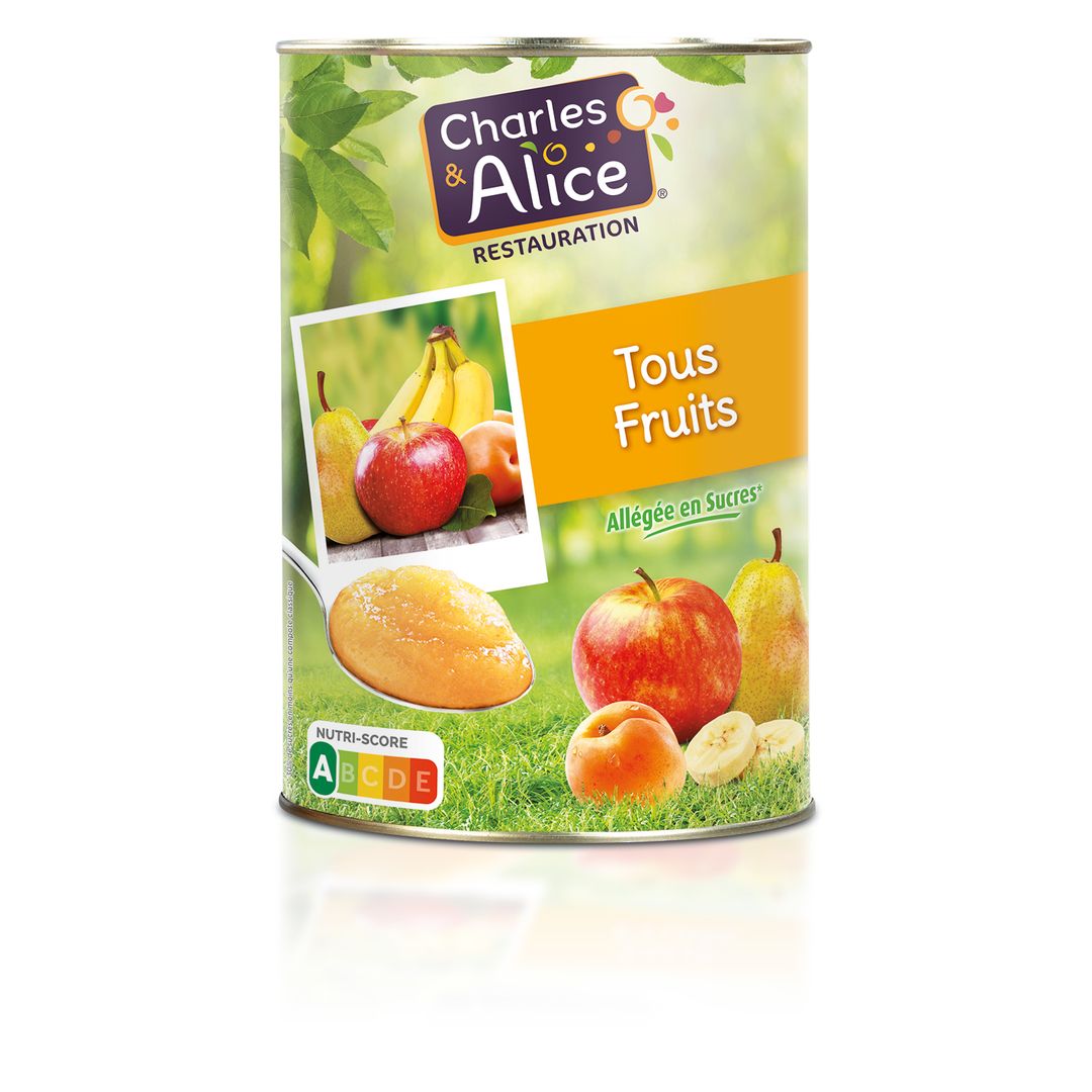 Spécialité tous fruits allégé en sucres - CHARLES ET ALICE - Boite 5/1