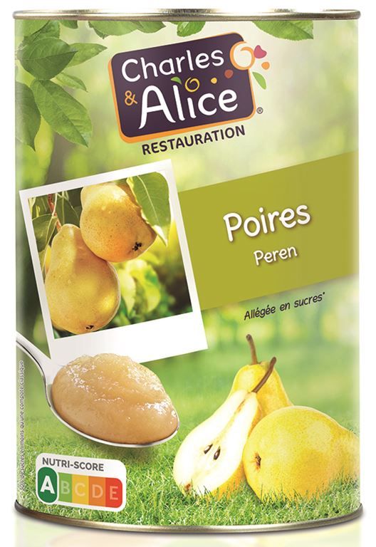 Spécialité de poires allégé en sucres - CHARLES ET ALICE - Boite 5/1