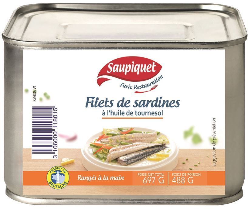 Sardines à l'huile végétale et citron - FURIC - Boite 4/4