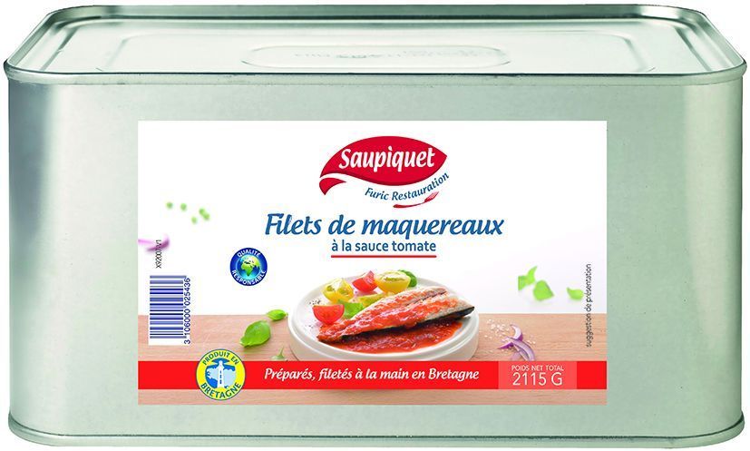 Filets de maquereaux à la sauce tomate - FURIC - Boite 3/1