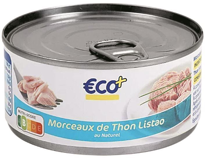 Thon Albacore entier au naturel - ECO+ - Boite 1/4