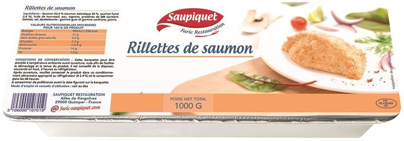 Rillettes de saumon - FURIC - Barquette de 1 kg