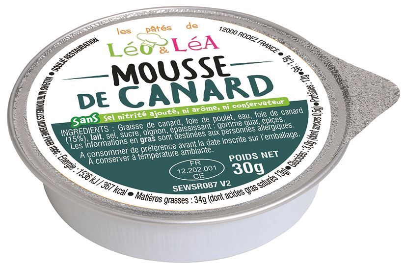 Mousse de canard - SOULIE - Carton de 144 coupelles