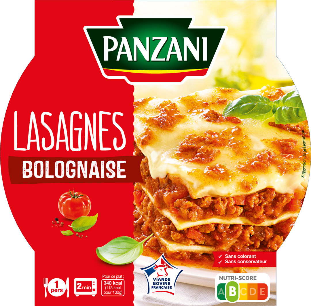 Lasagnes bolognaise - PANZANI - Carton de 8 barquettes