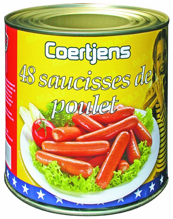 Saucisses de poulet - COERTJENS - Boite 3/1