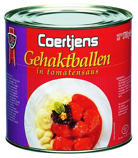 Boulettes de viande à la sauce tomate - COERTJENS - Boite de 2,7 kg