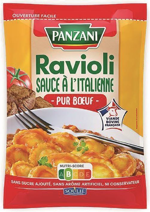 Ravioli pur boeuf sauce italienne - PANZANI - Carton de 3 poches