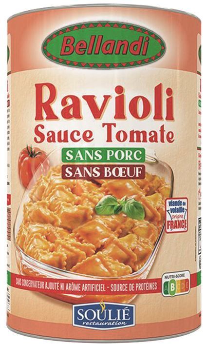 Ravioli volaille sauce tomate - BELLANDI - Boîte 5/1