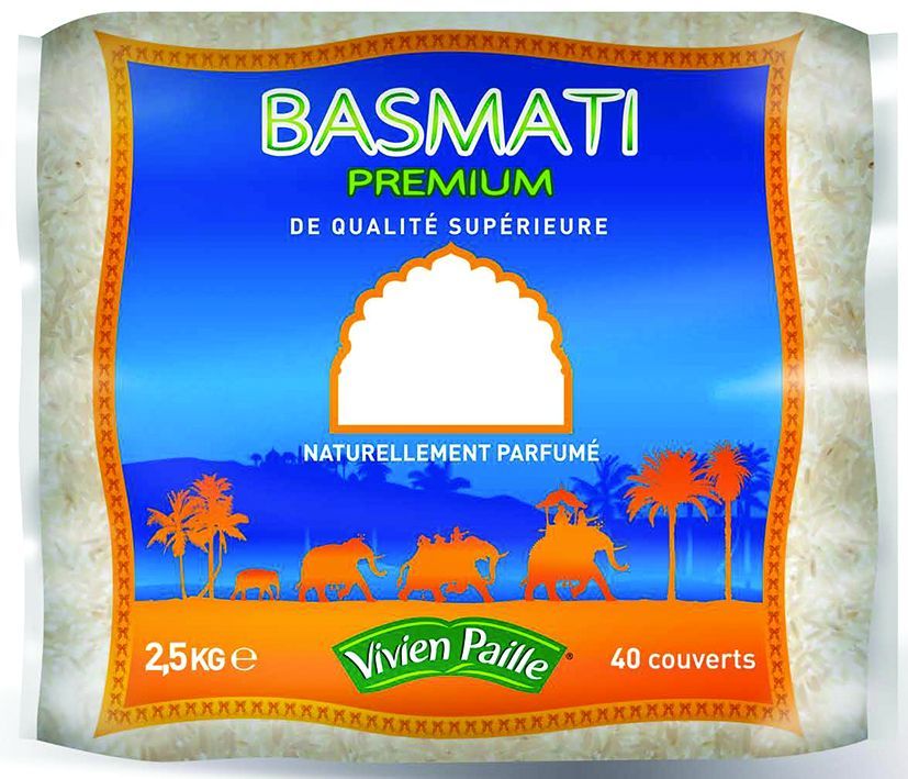 Riz long basmati Premium QS - VIVIEN PAILLE - Sac de 2,5 kg