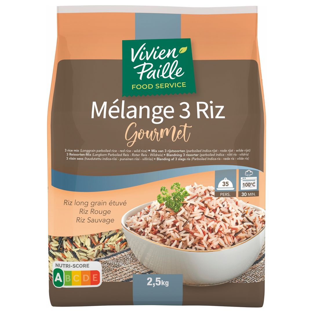 Mélange 3 riz Gourmet - VIVIEN PAILLE - Sac de 2,5 kg