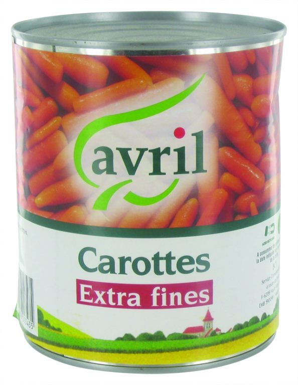 Carottes entières extra fines - AVRIL - Boite 4/4