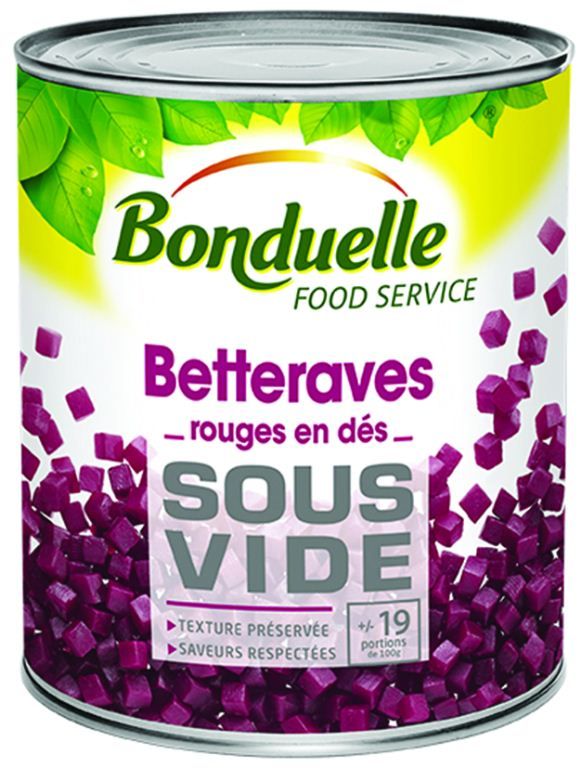 Betteraves rouges en dés sous vide - BONDUELLE - Boite 4/1