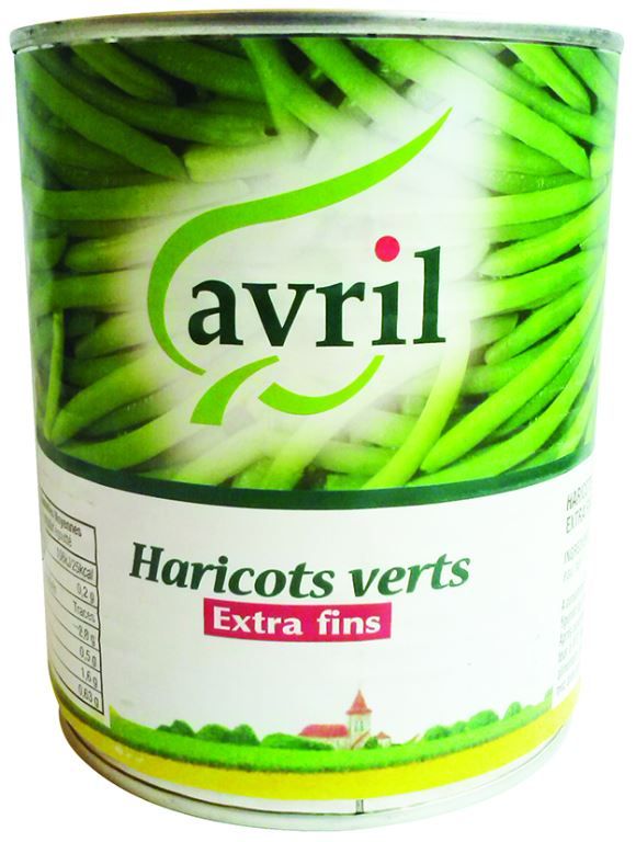 Haricots verts extra fins - AVRIL - Boite 4/4