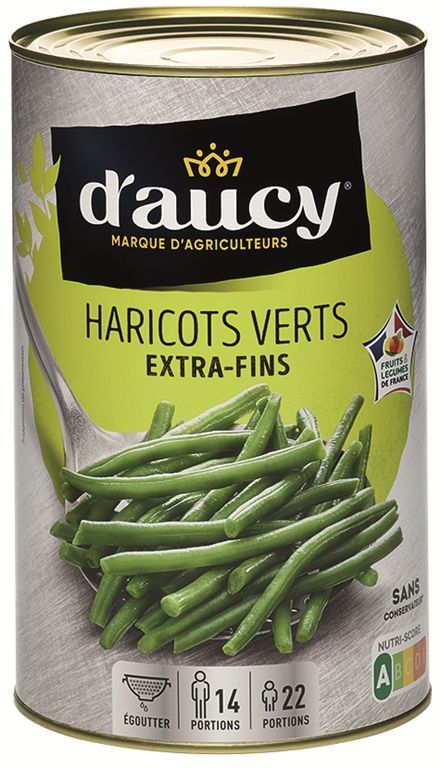 Haricots verts extra fins CE2 - D'AUCY - Boite 5/1