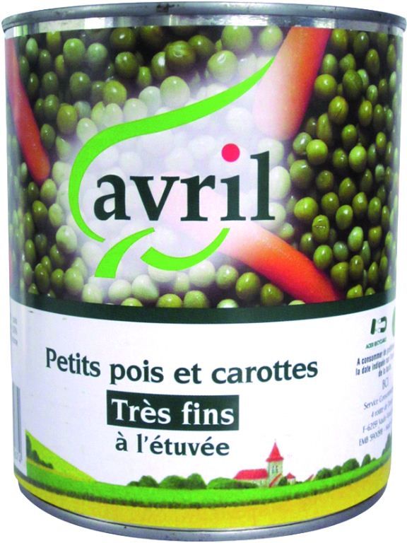 Petits pois très fins et carottes à l'étuvée - AVRIL - Boite 4/4