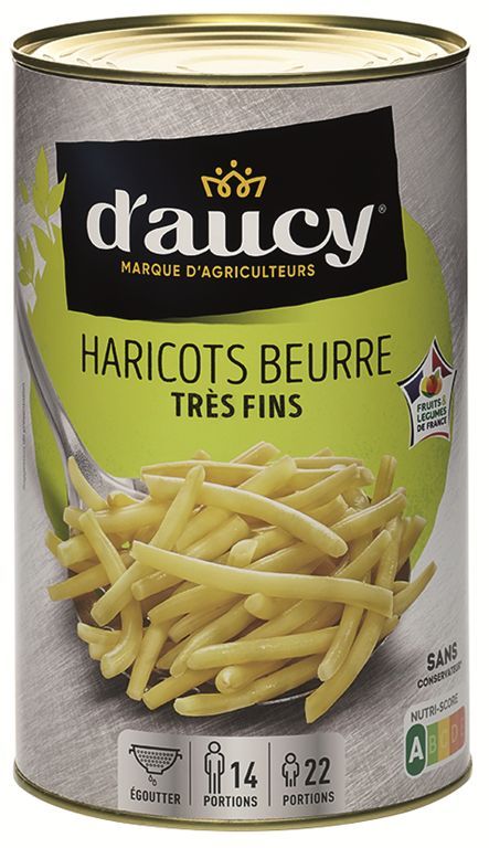 Haricots beurre très fins CE2 - D'AUCY - Boite 5/1