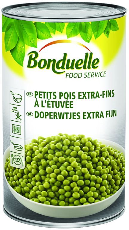 Petits pois extra fins à l'étuvée CE2 - BONDUELLE - Boite 5/1