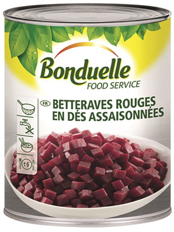 Betteraves rouges en dés assaisonnées - BONDUELLE - Boite 4/4