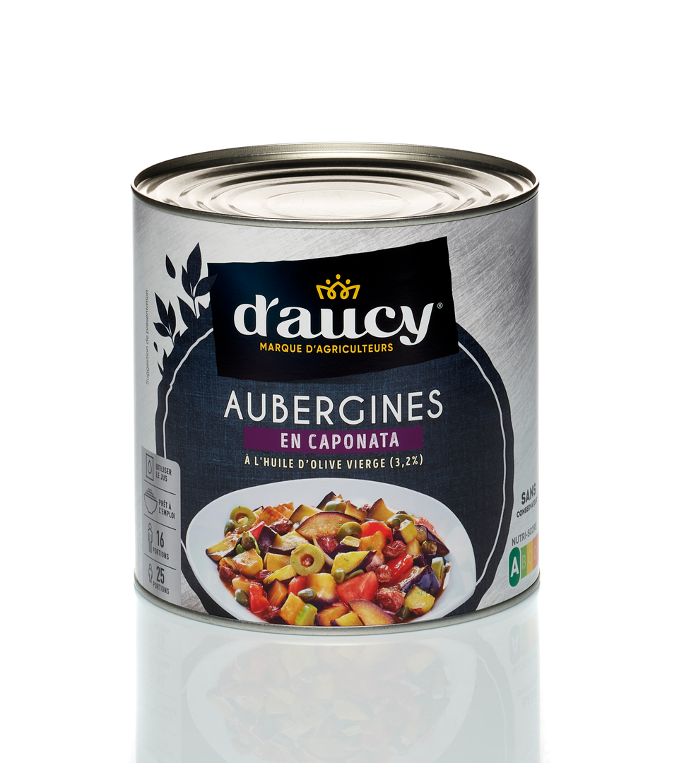 Aubergines en caponata cuisinées à la sicilienne - D'AUCY - Boite 3/1