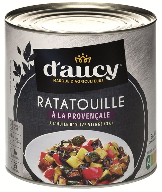 Ratatouille à la provençale à l'huile d'olive vierge - D'AUCY - Boite 3/1