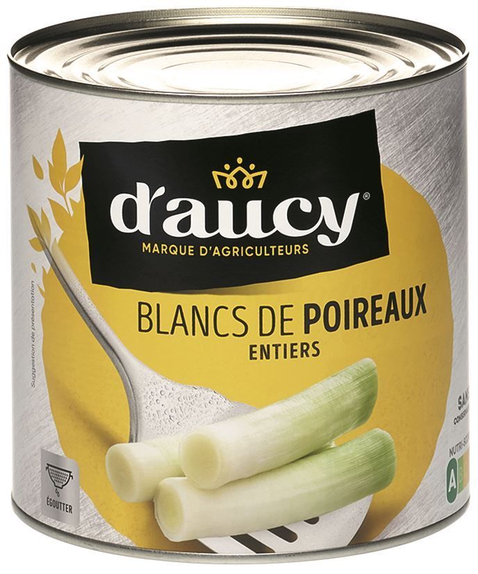 Blancs de poireaux entiers - D'AUCY - Boite 3/1