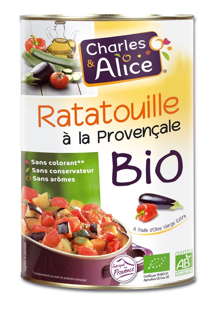 Ratatouille à la provençale Bio - CHARLES ET ALICE - Boite 5/1