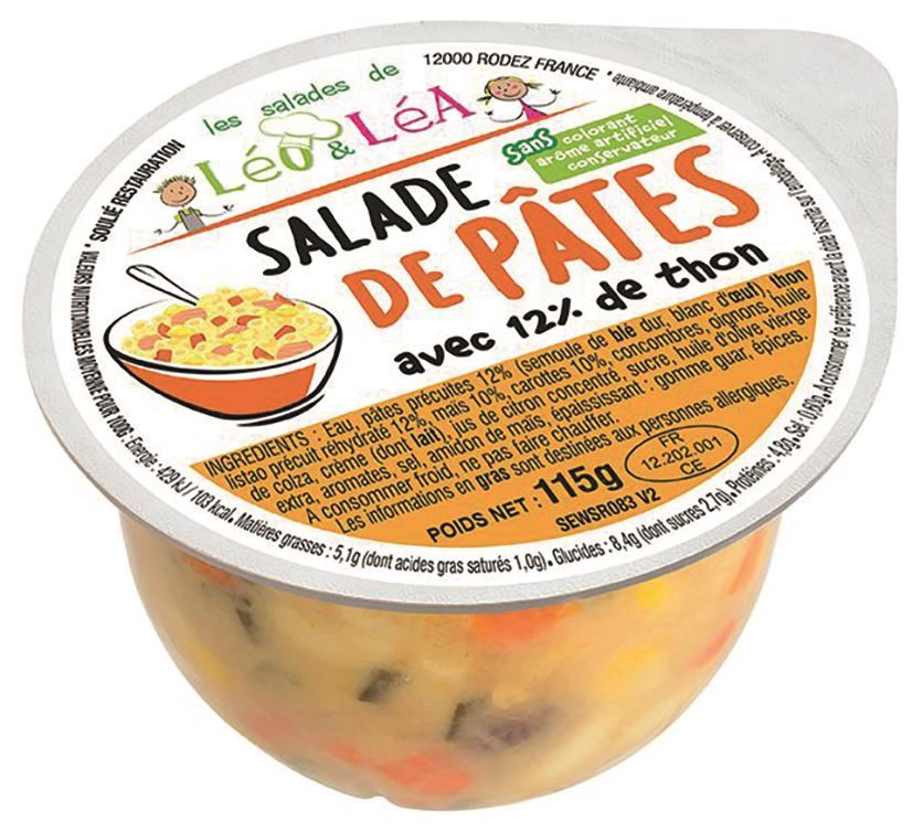 Salade de pâtes et thon - SOULIE - Carton de 72 barquettes