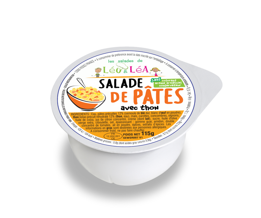 Salade de pâtes et thon - SOULIE - Carton de 72 barquettes