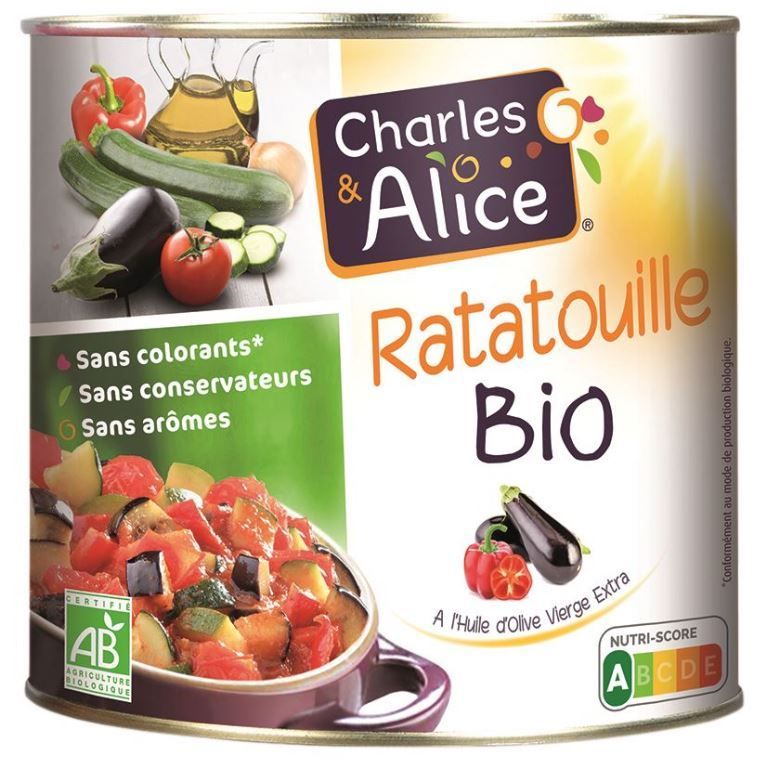 Ratatouille à l'huile d'olive Bio - CHARLES ET ALICE - Boite 2/5