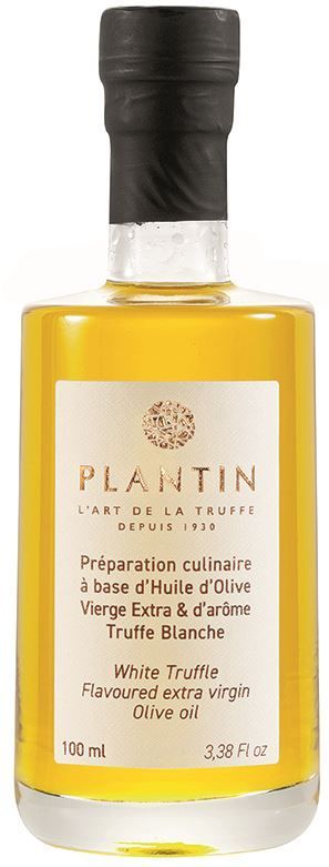 Huile d'olive à base d'arôme truffe blanche - PLANTIN - Bouteille verre de 10 cl