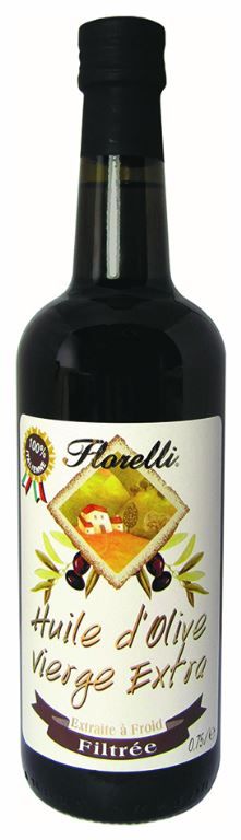 Huile d'olive extra vierge filtrée - FLORELLI - Bouteille de 75 cl