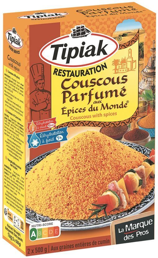 Couscous parfumé aux épices du monde® - TIPIAK® RESTAURATION - Boite de 1 kg