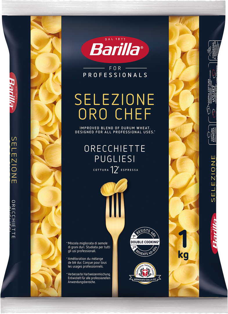 Orecchiette Oro Chef - BARILLA - Carton de 9 sachets