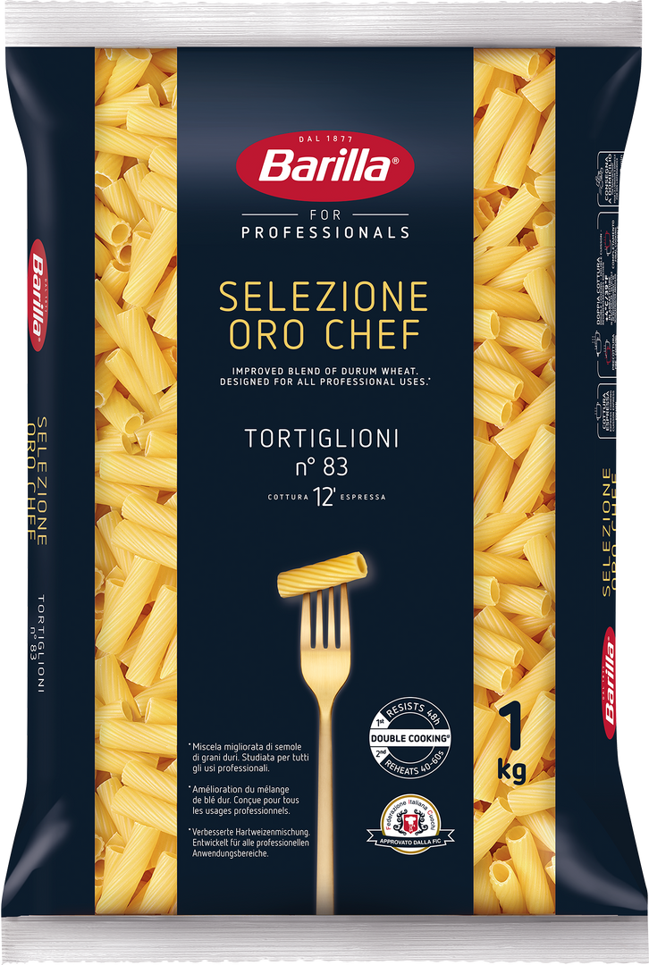 Tortiglioni Oro Chef - BARILLA - Carton de 10 sachets