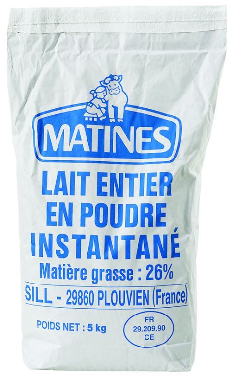 Lait entier en poudre 26%mg - SILL MATINES - Sac de 5kg