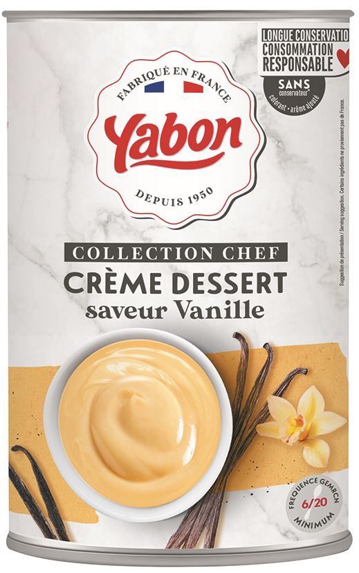 Crème dessert saveur vanille - YABON - Boîte 5/1