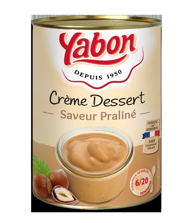 Crème dessert saveur praliné - YABON - Boite 3/1