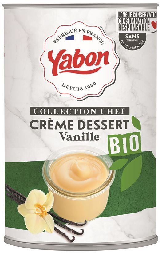 Crème dessert saveur vanille Bio - YABON - Boîte 5/1