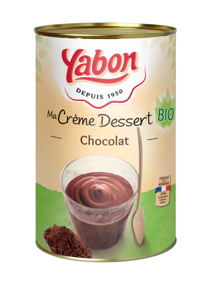 Crème dessert saveur chocolat Bio - YABON - Boîte 5/1