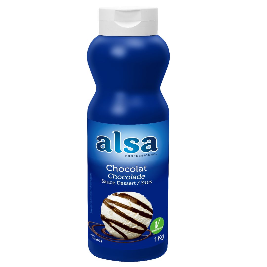 Sauce dessert saveur chocolat - ALSA - Flacon de 1 kg